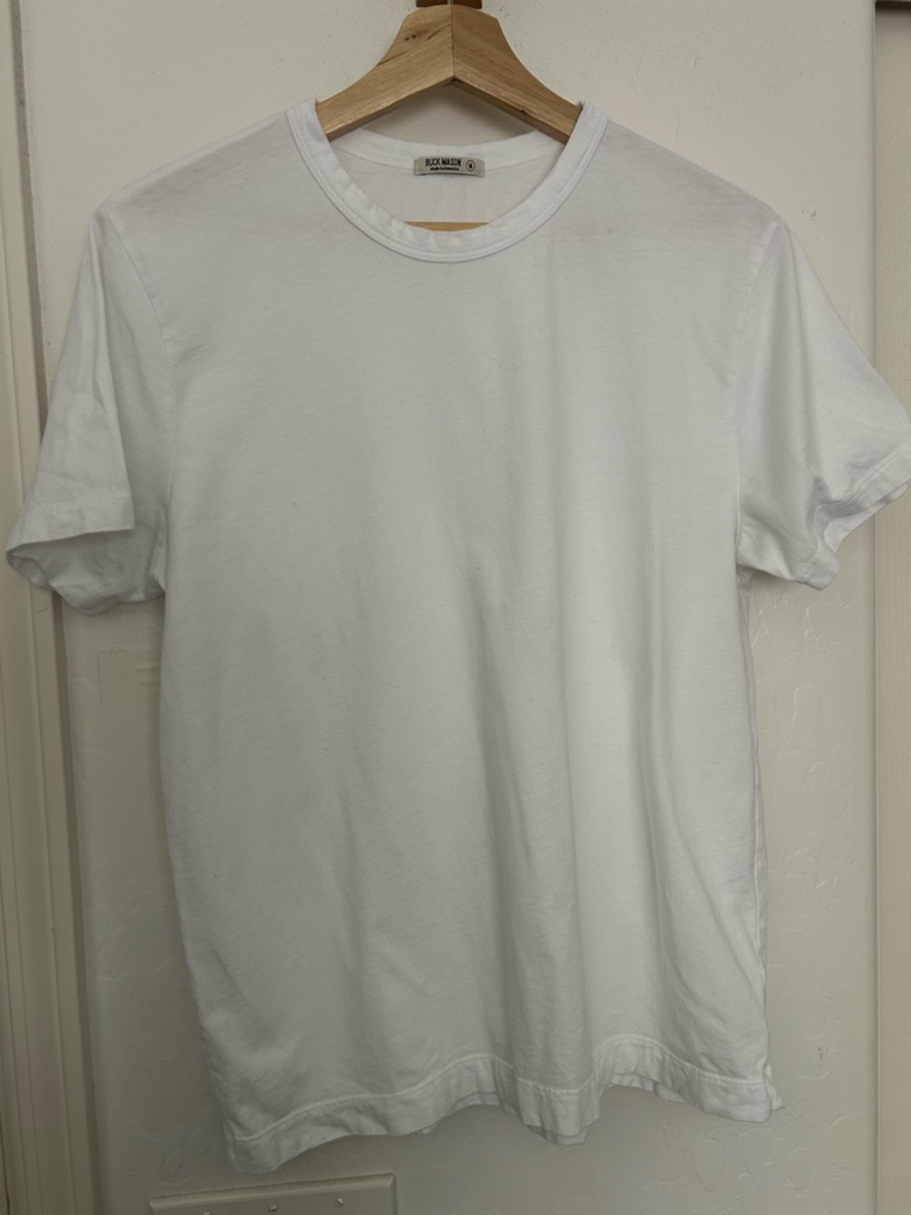 Buck Mason White Crewneck Short Sleeve Tee